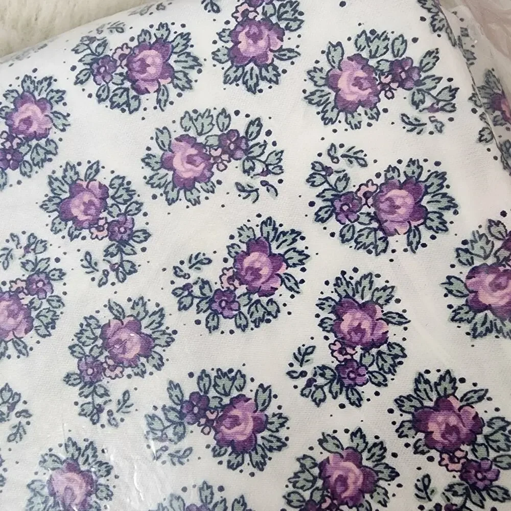 J. Crew Home Purple Floral Paisley Duvet Set Twin/Twin XL 100% Cotton NEW BK771 - Picture 7 of 8